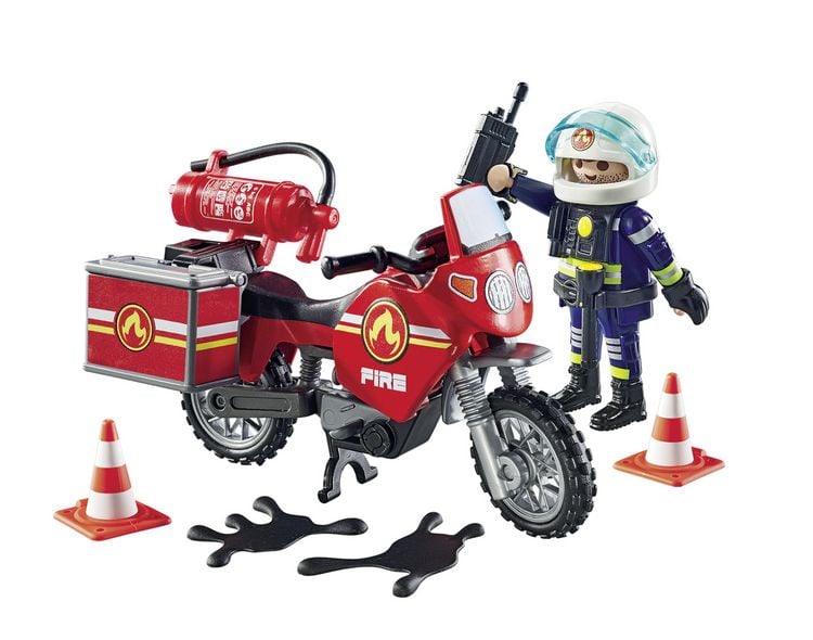 Produktbild: PLAYMOBIL 71466 Feuerwehrmotorrad am Unfallort