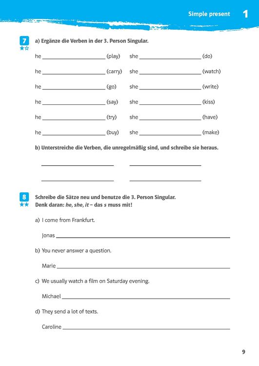 Produktbild: Klett 10-Minuten-Training Englisch Simple Present und Present Progressive 5. Klasse