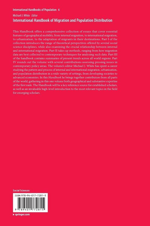 Produktbild: International Handbook of Migration and Population Distribution
