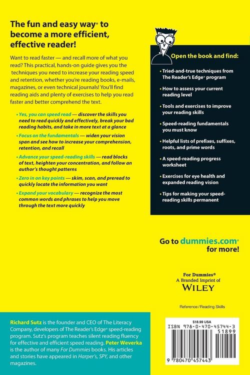 Produktbild: Speed Reading For Dummies