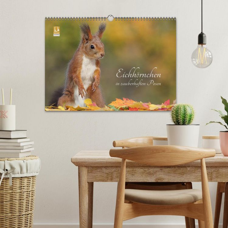 Produktbild: Eichh&ouml;rnchen in zauberhaften Posen (Wandkalender 2026 DIN A3 quer), CALVENDO Monatskalender