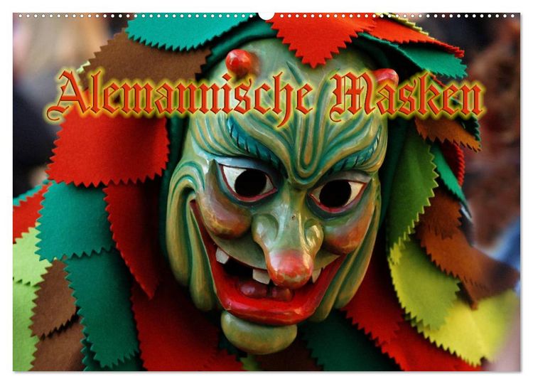 Produktbild: Alemannische Masken (Wandkalender 2026 DIN A2 quer), CALVENDO Monatskalender