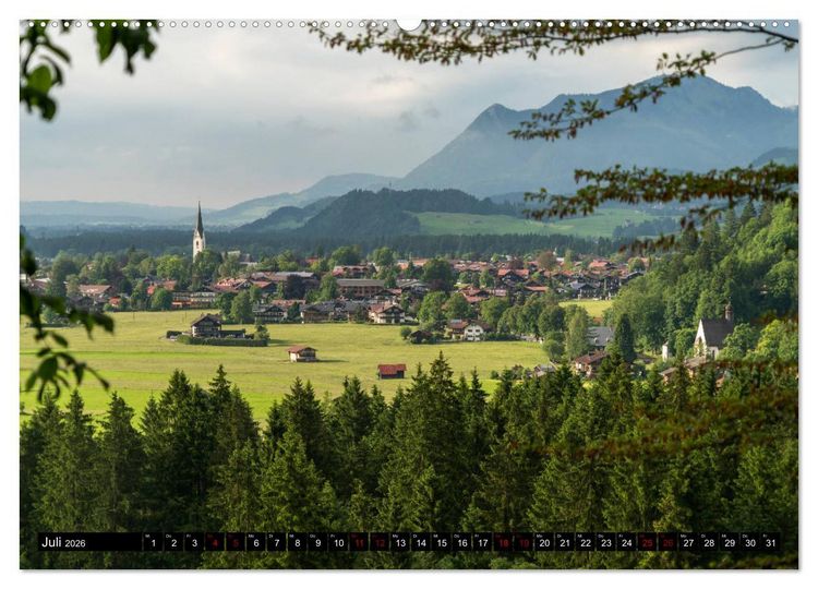 Produktbild: Oberstdorf und Umgebung (hochwertiger Premium Wandkalender 2026 DIN A2 quer), Kunstdruck in Hochglanz