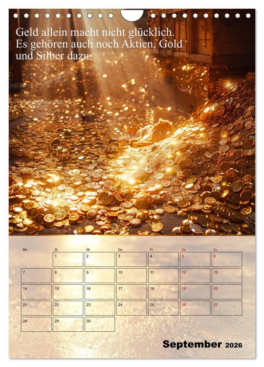 Produktbild: Der Geld-Anlock-Kalender (Wandkalender 2026 DIN A4 hoch), CALVENDO Monatskalender