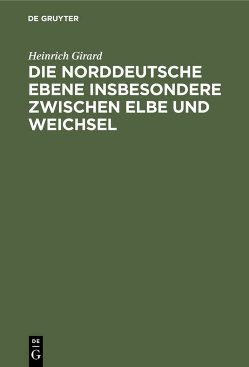 Produktbild: Die norddeutsche Ebene insbesondere zwischen Elbe und Weichsel