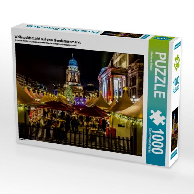 Produktbild: CALVENDO Puzzle Weihnachtsmarkt auf dem Gendarmenmarkt | 1000 Teile Lege-Gr&ouml;&szlig;e 64x48cm Foto-Puzzle f&uuml;r gl&uuml;ckliche Stunden