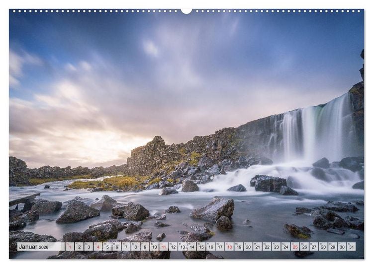 Produktbild: Island - Augenblicke 2026 (Wandkalender 2026 DIN A2 quer), CALVENDO Monatskalender