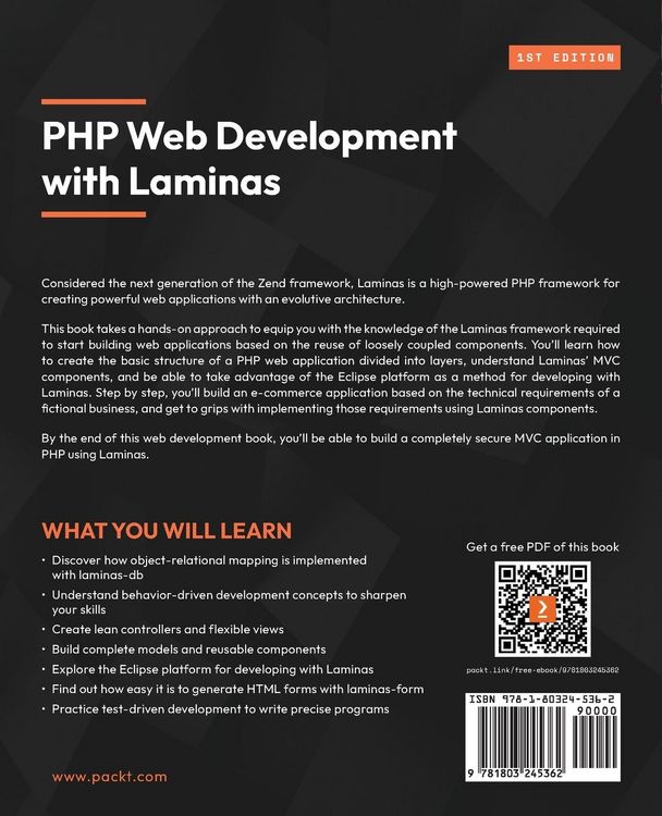Produktbild: PHP Web Development with Laminas