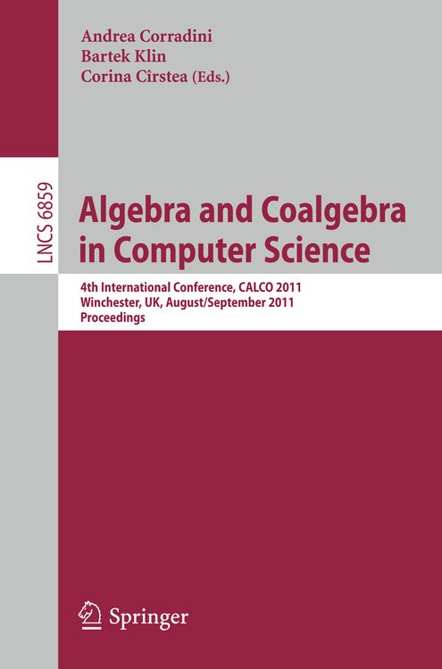 Produktbild: Algebra and Coalgebra in Computer Science