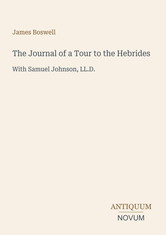 Produktbild: The Journal of a Tour to the Hebrides