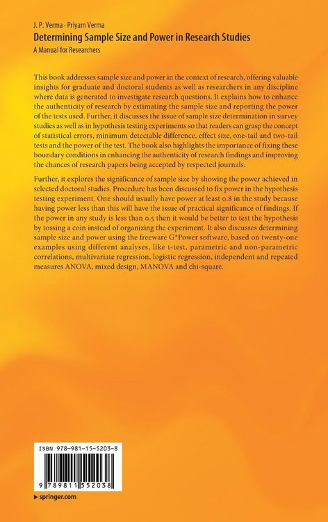 Produktbild: Determining Sample Size and Power in Research Studies