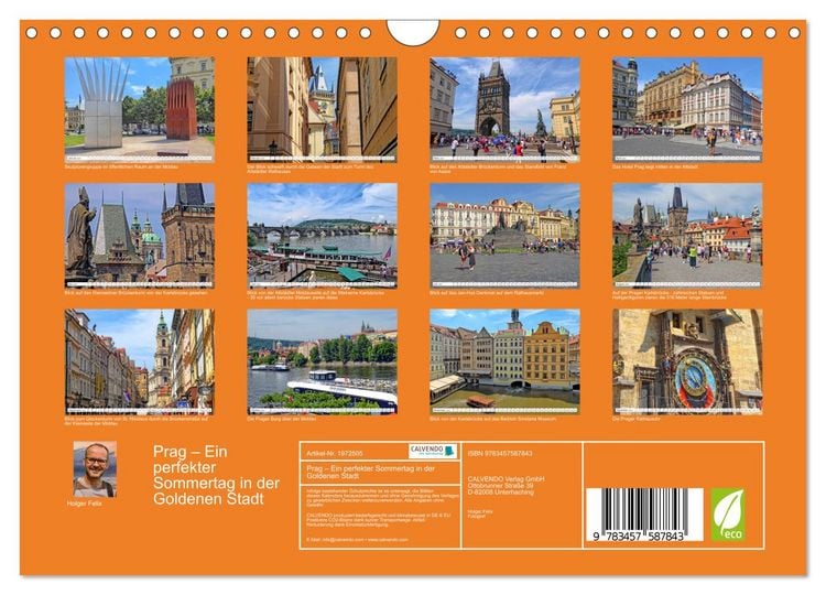 Produktbild: Prag &ndash; Ein perfekter Sommertag in der Goldenen Stadt (Wandkalender 2026 DIN A4 quer), CALVENDO Monatskalender