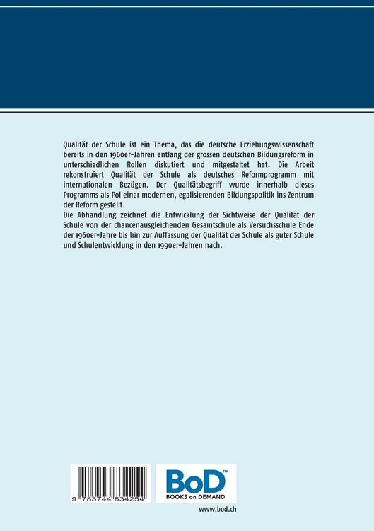 Produktbild: Qualit&auml;t der Schule - ein Reformprogramm