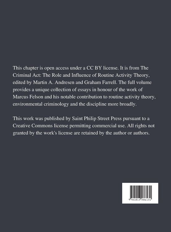 Produktbild: Chapter 5: 'Target Suitability and the Crime Drop' From Book: The Criminal Act: The Role and Influence of Routine Activity Theory