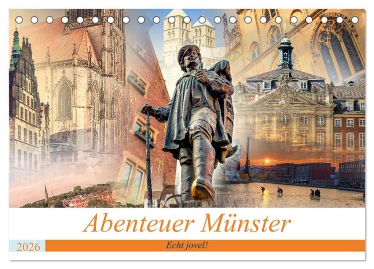 Produktbild: Abenteuer M&uuml;nster - Echt jovel! (Tischkalender 2026 DIN A5 quer), CALVENDO Monatskalender