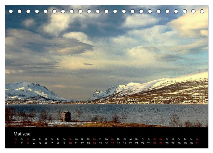 Produktbild: Wintertraum Nordnorwegen (Tischkalender 2026 DIN A5 quer), CALVENDO Monatskalender