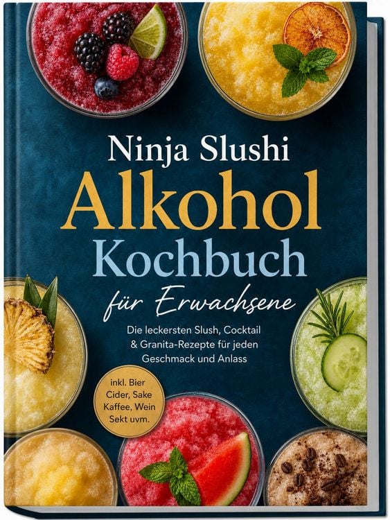 Produktbild: Ninja Slushi Alkohol Kochbuch f&uuml;r Erwachsene: Die leckersten Slush, Cocktail & Granita-Rezepte f&uuml;r jeden Geschmack und Anlass &ndash; inkl. Bier, Cider, Sake, Kaffee, Wein, Sekt uvm.