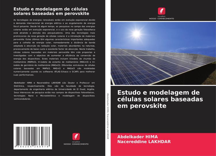 Produktbild: Estudo e modelagem de c&eacute;lulas solares baseadas em perovskite