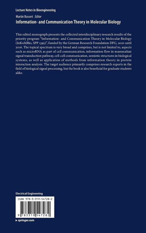 Produktbild: Information- and Communication Theory in Molecular Biology