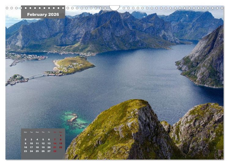 Produktbild: Bird's eye view of Norway (Wall Calendar 2026 DIN A3 landscape), CALVENDO 12 Month Wall Calendar