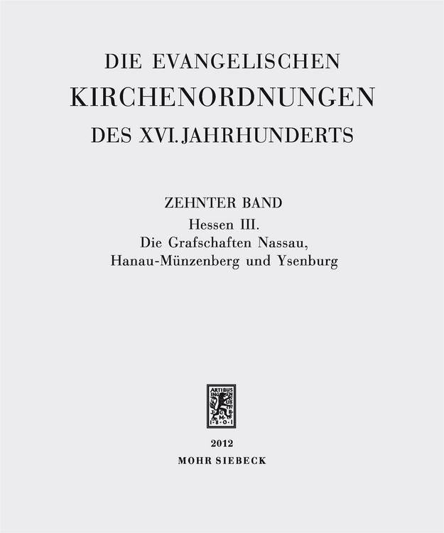 Produktbild: Die evangelischen Kirchenordnungen des XVI. Jahrhunderts