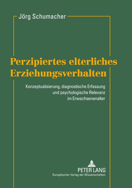 Produktbild: Perzipiertes elterliches Erziehungsverhalten