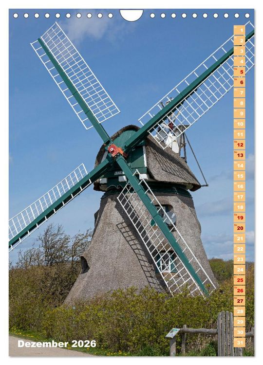 Produktbild: Deutschlands historische Windm&uuml;hlen (Wandkalender 2026 DIN A4 hoch), CALVENDO Monatskalender