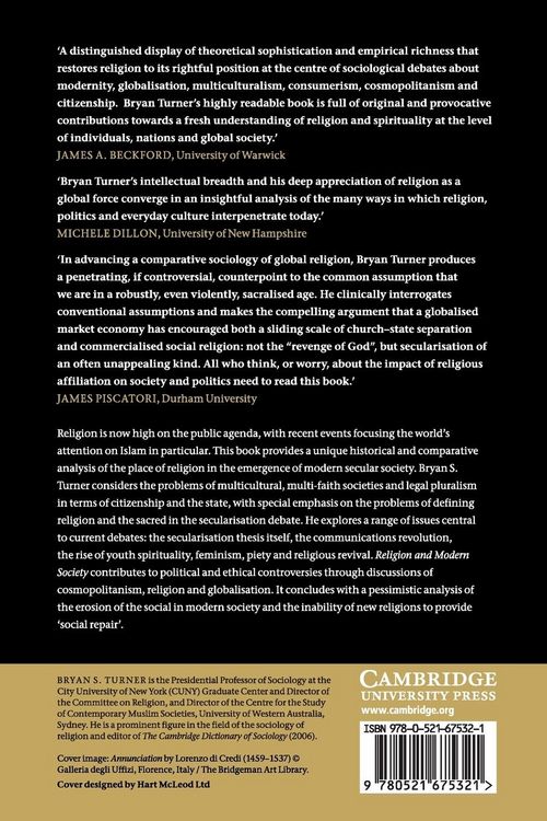 Produktbild: Religion and Modern Society