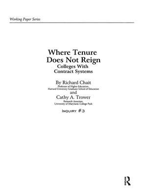 Produktbild: Where Tenure Does Not Reign