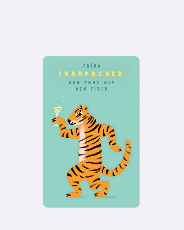 Produktbild: Lunacard Postkarte *Champagne tiger
