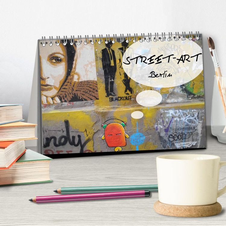 Produktbild: Street-Art Berlin (Tischkalender 2026 DIN A5 quer), CALVENDO Monatskalender