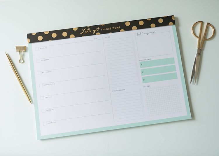 Produktbild: To-Do-Wochenplaner A3 Schreibkram Manufaktur Lets get things done