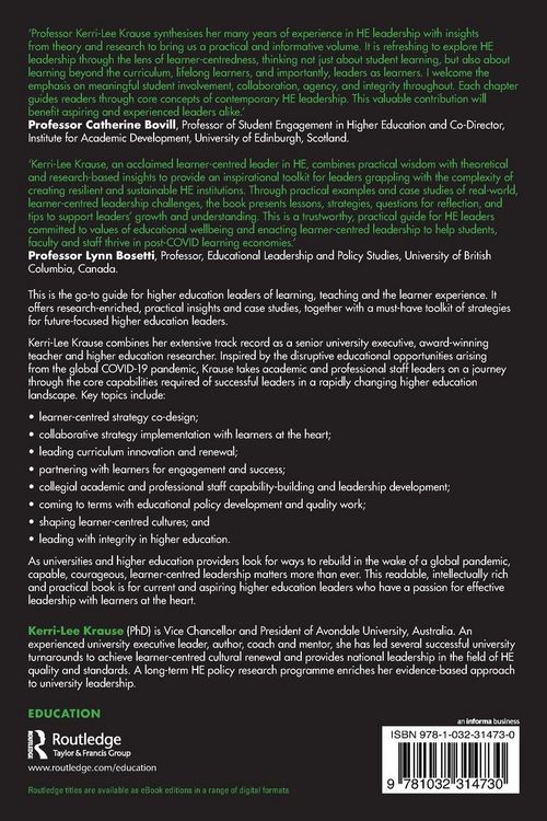Produktbild: Learner-centred Leadership in Higher Education