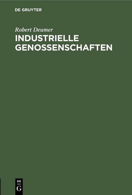 Produktbild: Industrielle Genossenschaften