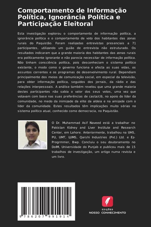 Produktbild: Comportamento de Informa&ccedil;&atilde;o Pol&iacute;tica, Ignor&acirc;ncia Pol&iacute;tica e Participa&ccedil;&atilde;o Eleitoral