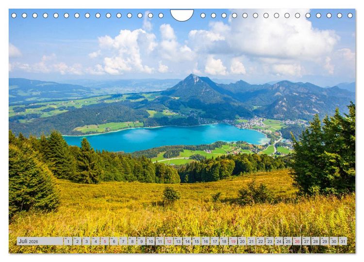 Produktbild: Rund um den Fuschlsee (Wandkalender 2026 DIN A4 quer), CALVENDO Monatskalender