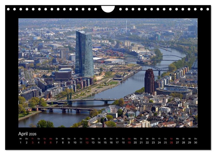 Produktbild: &uuml;ber den D&auml;chern von FRANKFURT (Wandkalender 2026 DIN A4 quer), CALVENDO Monatskalender