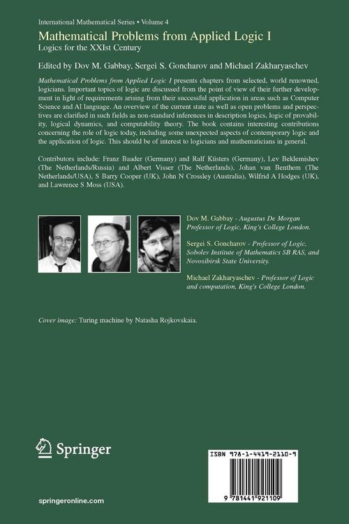 Produktbild: Mathematical Problems from Applied Logic I