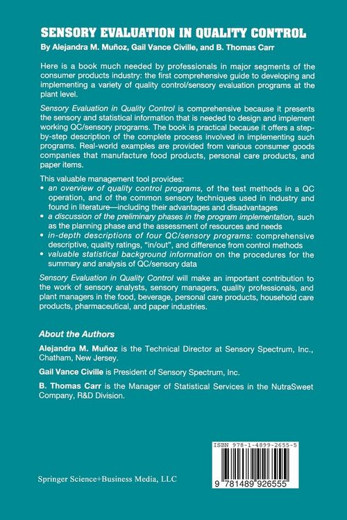 Produktbild: Sensory Evaluation in Quality Control