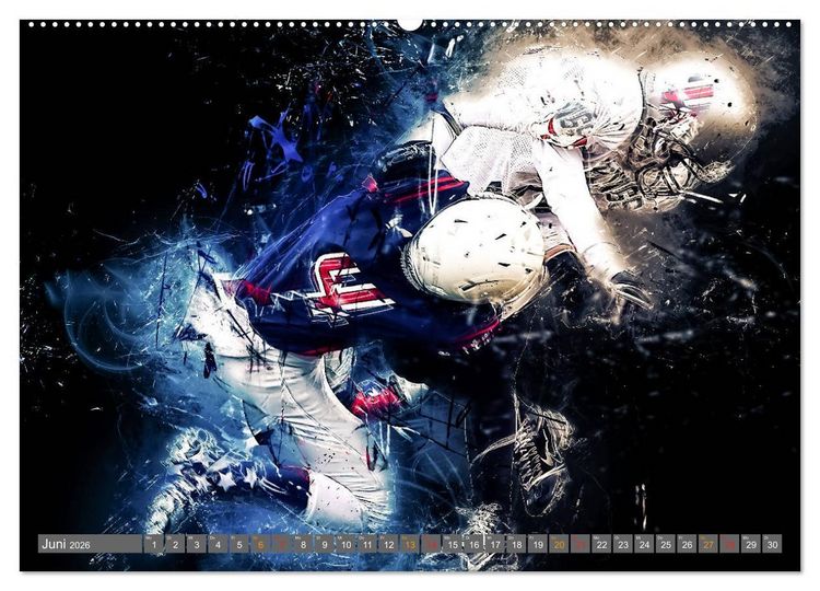 Produktbild: American Football - so cool (Wandkalender 2026 DIN A2 quer), CALVENDO Monatskalender