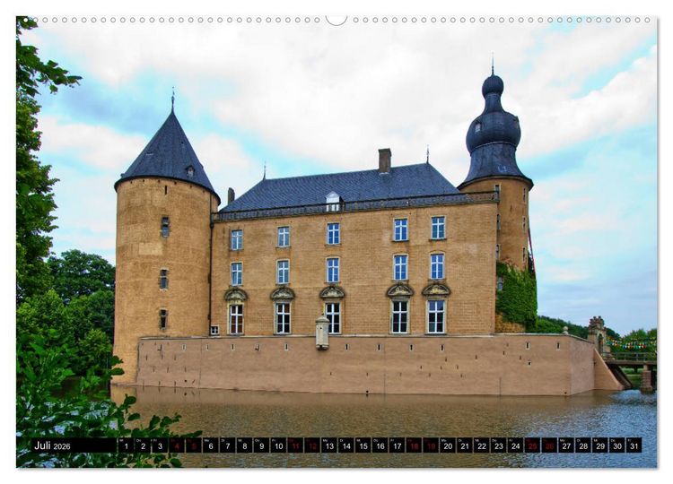Produktbild: M&uuml;nsterland Romantik - Romantische Schl&ouml;sser und Wasserburgen (hochwertiger Premium Wandkalender 2026 DIN A2 quer), Kunstdruck in Hochglanz