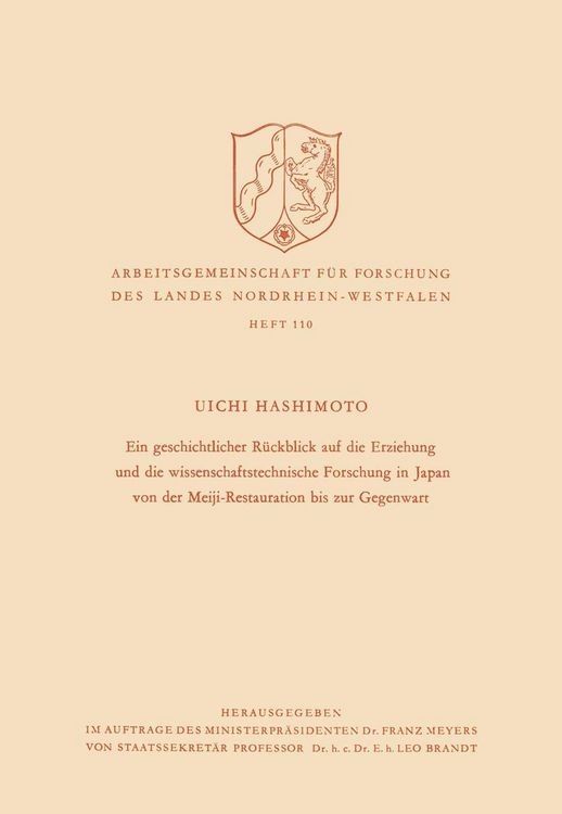 Produktbild: Ein geschichtlicher R&uuml;ckblick auf die Erziehung und die wissenschaftstechnische Forschung in Japan von der Meiji-Restauration bis zur Gegenwart
