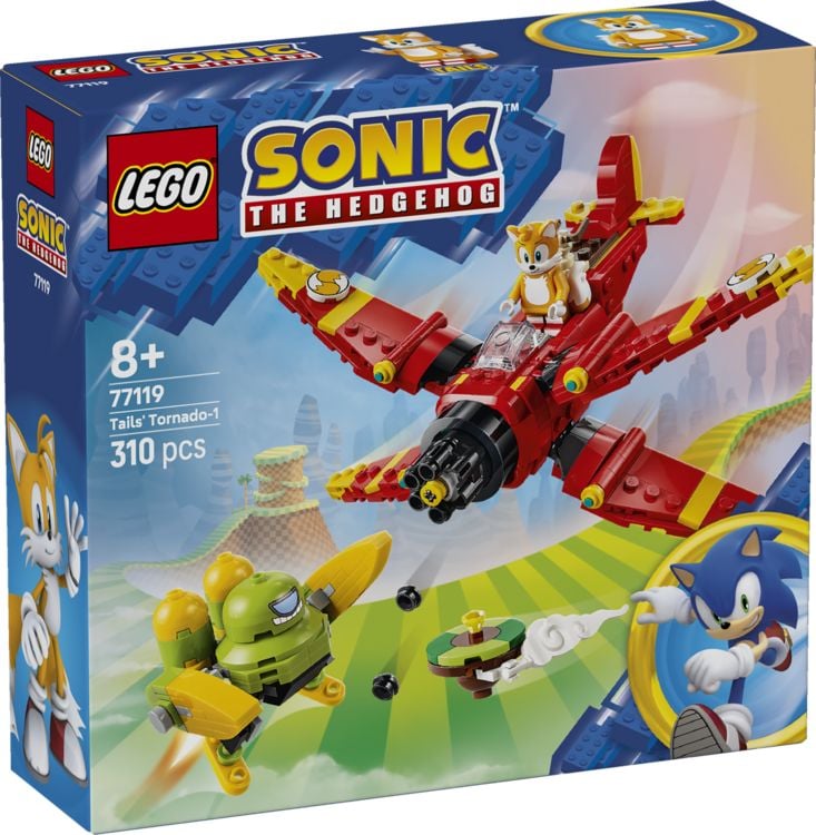 Produktbild: LEGO Sonic the Hedgehog Tails&lsquo; Tornado-1 baubarer Spielzeugflieger 77119