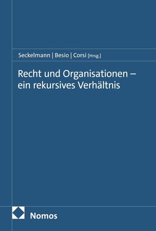 Produktbild: Recht und Organisationen - ein rekursives Verh&auml;ltnis