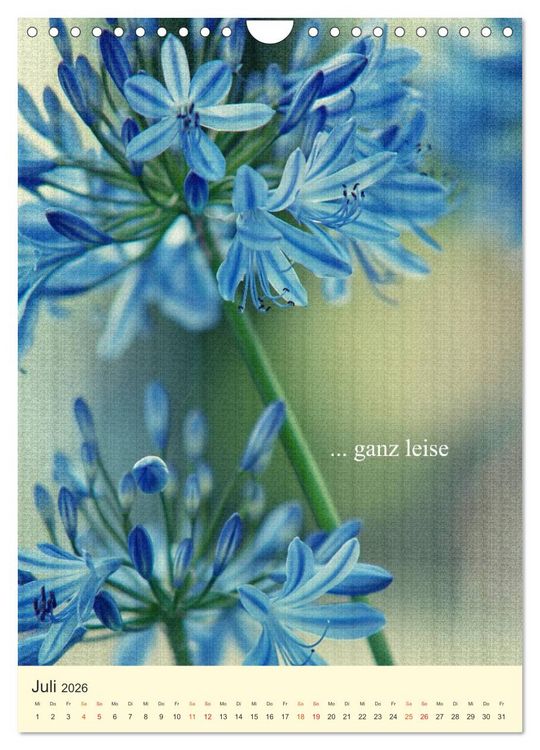 Produktbild: flowers (Wandkalender 2026 DIN A4 hoch), CALVENDO Monatskalender