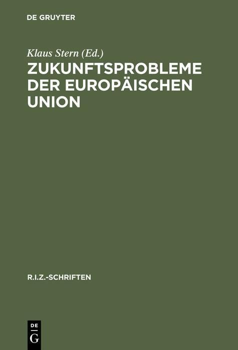 Produktbild: Zukunftsprobleme der Europ&auml;ischen Union