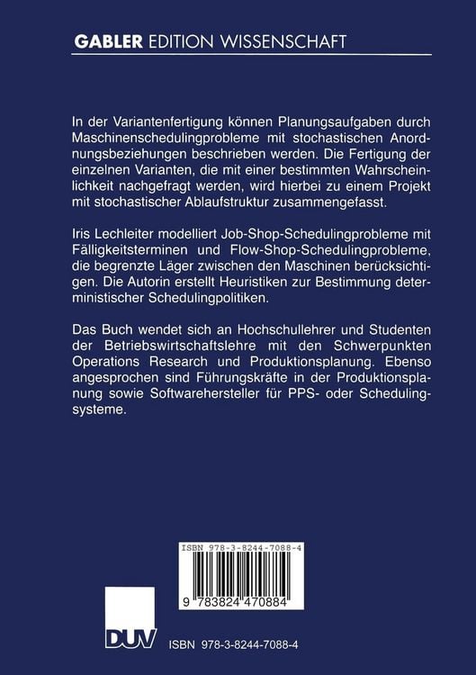 Produktbild: Maschinenbelegungsplanung in der Variantenfertigung
