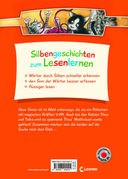 Produktbild: Silbengeschichten zum Lesenlernen - Katzengeschichten