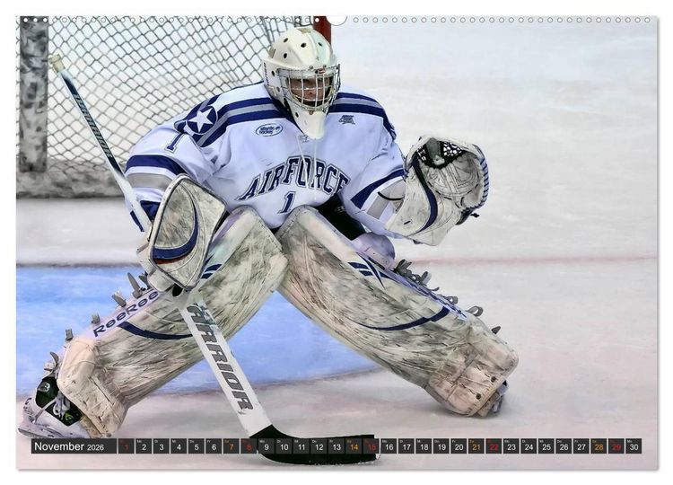 Produktbild: Eishockey - Fairplay und Schl&auml;gerei (hochwertiger Premium Wandkalender 2026 DIN A2 quer), Kunstdruck in Hochglanz