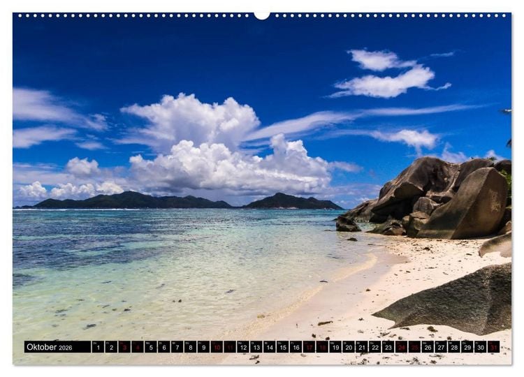 Produktbild: Trauminseln Seychellen (hochwertiger Premium Wandkalender 2026 DIN A2 quer), Kunstdruck in Hochglanz